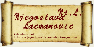 Njegoslava Lacmanović vizit kartica